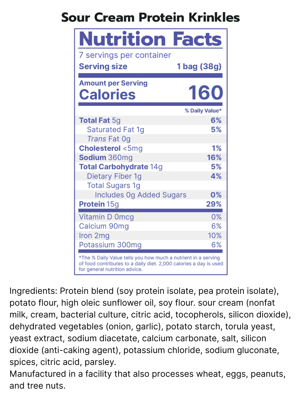 160 calories, 15g protein